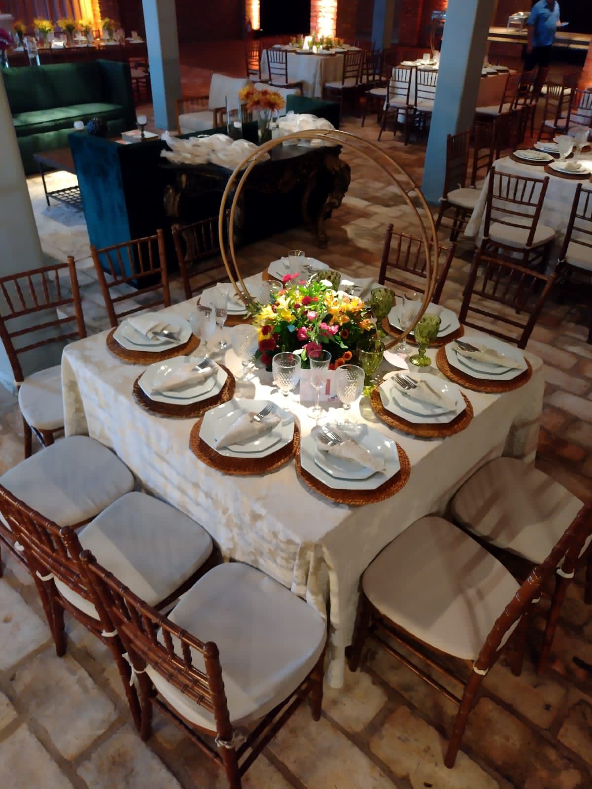 Decoração de festa sofisticada