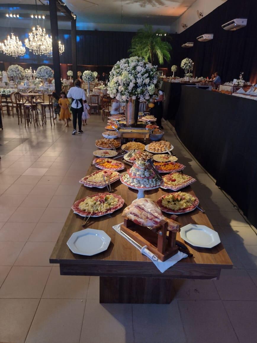 Salão decorado para evento